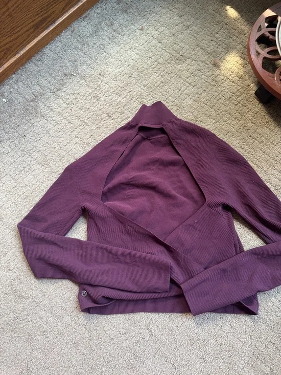 lululemon athletica Ribbed Mock Neck Top in Plum - Picture 2 of 4